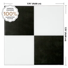Smart Tiles Peel and Stick Backsplash, 5 Adhesive Tiles, Damier , 7.75"x7.75"