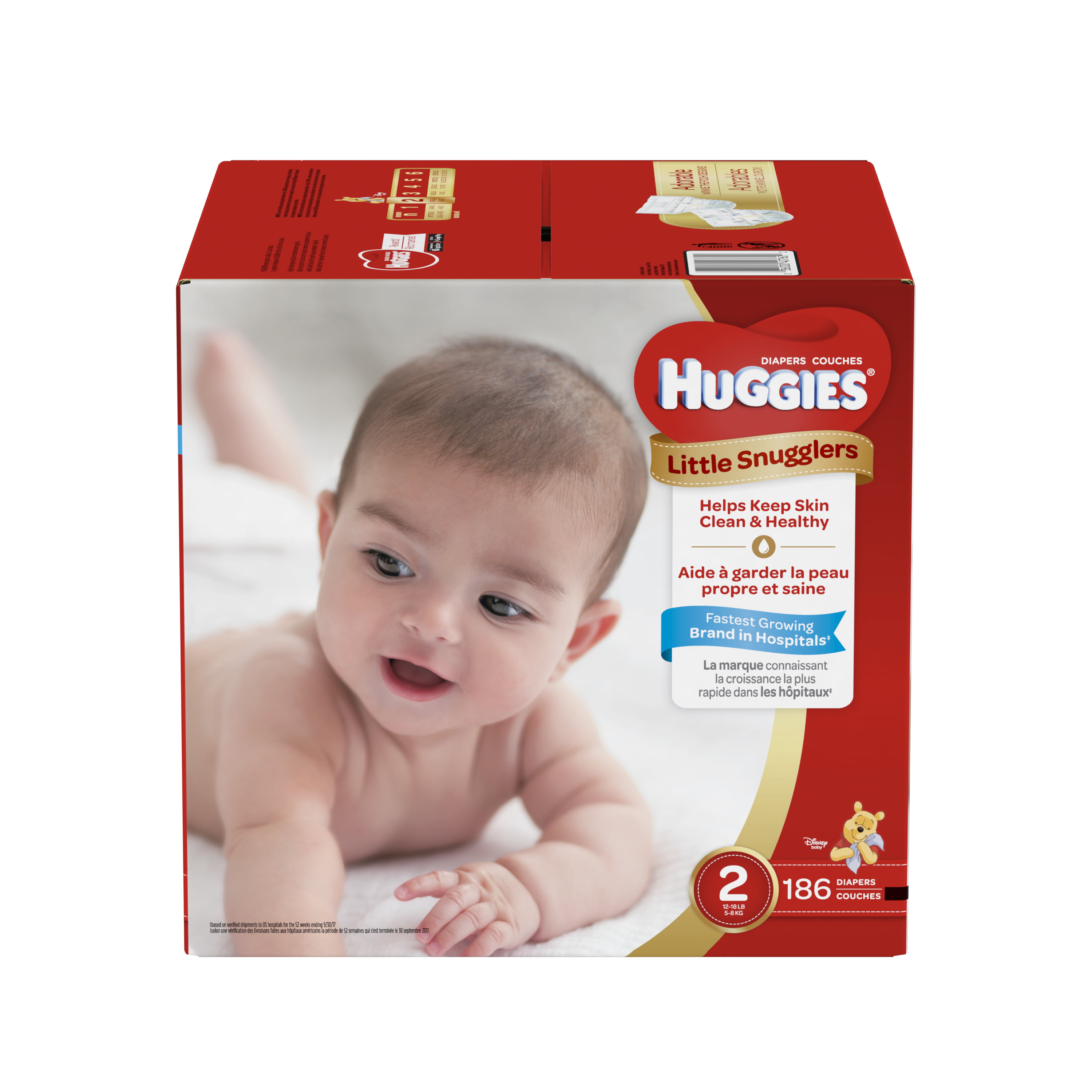 Multi NEW Huggies Little Snugglers Diapers 186 Count