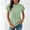 Tops-265Green, variant on Womens Casual Tops Regular Fit Crew Neck Short Sleeve Tops Kangaroo Pocket Tunic Tops Solid Soft Daily Lounge Wear