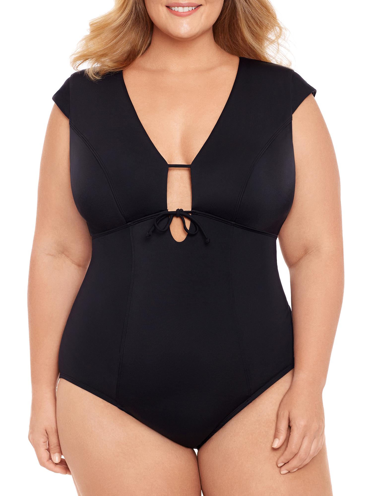 cap sleeve bathing suit plus size