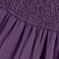 thumbnail image 5 of Purple Linen Pants Women's Solid Color Fashionable Casual High Waisted Pleated Irregular Cotton Linen Loose Pants for Women, 5 of 6