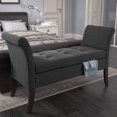 thumbnail image 2 of CorLiving Antonio Scrolled Fabric Storage Bench, 2 of 4