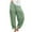 Green, variant on CQONEPT Plus Size Pants for Women Drawstring Cotton Linen Pant Loose Fit Solid Ruffled Trousers,Brown