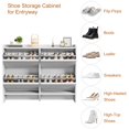 thumbnail image 6 of Acekid Shoe Cabinet with 4 Flip Drawers, Wooden Shoe Organizer Cabinet with Adjustable Shelf, Shoe Storage for Entryway, Hidden Shoe Cabinet for Hallway, Living Room, 6 of 7