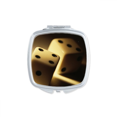 thumbnail image 1 of Miroir Carré Photo Points de Jeu de dés Portable Compact Maquillage Double Face en Verre, 1 of 3