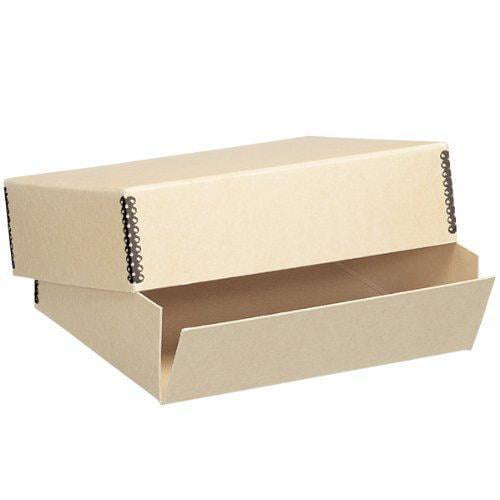 Lignin Free Lineco Photos Pack of 2 Museum Boxes for 14x17 Inch Documents Artworks Drop Front Design Easy Storage and Retrieval Black Archival Box Metal Corner Edges Acid Free