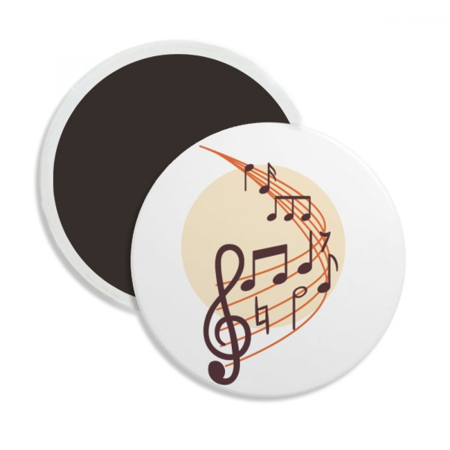 

Round-shaped Curved Music Notes Round Ceracs Fridge Magnet Keepsake Decoration