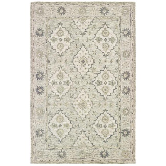 LR Home MODTR81286SEW5079 Moderne Traditions Zone Intérieure Tapis&44; Herbe de Mer Vert - 5 Pi x 7 Pi 9 Po.