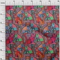 thumbnail image 3 of oneOone Cotton Cambric Light Red Fabric Abstracts Quilting Supplies Print Sewing Fabric By The Yard 42 Inch Wide, 3 of 5