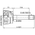 thumbnail image 2 of Febest OUTER CV JOINT 25X50X28 # 0210-071 OEM 39211-58G60, 2 of 2