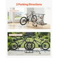 thumbnail image 3 of KFFKFF Bike Rack, Fits Tire Width 3 Inch/76.2 mm, Carbon Steel Double-Sided Grid Bike Rack Stand, Freestanding Bicycle Storage Holder for Curbside, Garage, 3 of 9