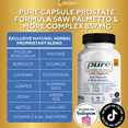 thumbnail image 3 of Pure Prostate Formula Men’s Herbal Supplement with Saw Palmetto Pumpkin Seed Zinc & Beta-Sitosterol,180 Capsules, 3 of 5