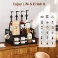 thumbnail image 7 of Homeiju Coffee Syrup Organizer Rack, 2-Tier Bottle Coffee Bar Accessories, Holder Stand with K Cup Storage Drawer for Coffee bar, Wine Rack, Storage Shelves for Syrup. (Black), 7 of 7