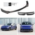 thumbnail image 6 of 4Pcs Bumper Lip Splitter Body Kit, Front Spoiler Black Glossy Front Bumper Lip Splitter Body Kit, For Most Small Cars, 6 of 8