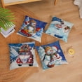 thumbnail image 5 of Christmas Pillow Covers 20x20 Set of 4 Xmas Throw Pillows Christmas Snowman Santa Pillow Cases Winter Holiday Pillow Covers Home Outdoor Sofa Couch Cushion Covers for Christmas (20 by 20), 5 of 6