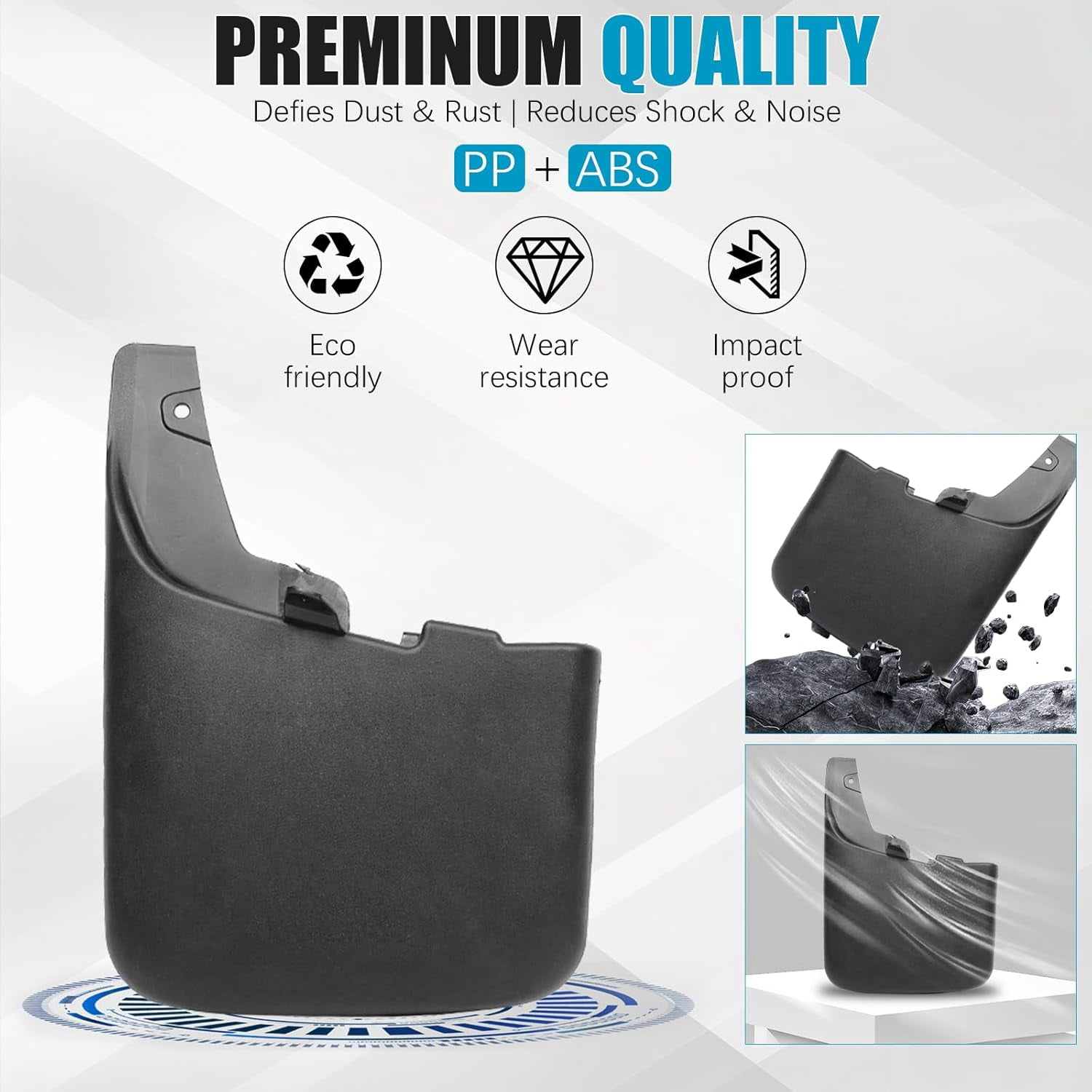 Mud Flaps for 2011-2016 Ford F250 F350 F450 F550 Super Duty with  Flares Accessories, Mudguards Upgraded All Weather Wheel Splash Guards Mud Guards Exteriores Body Kit, Front & Rear 4pcs