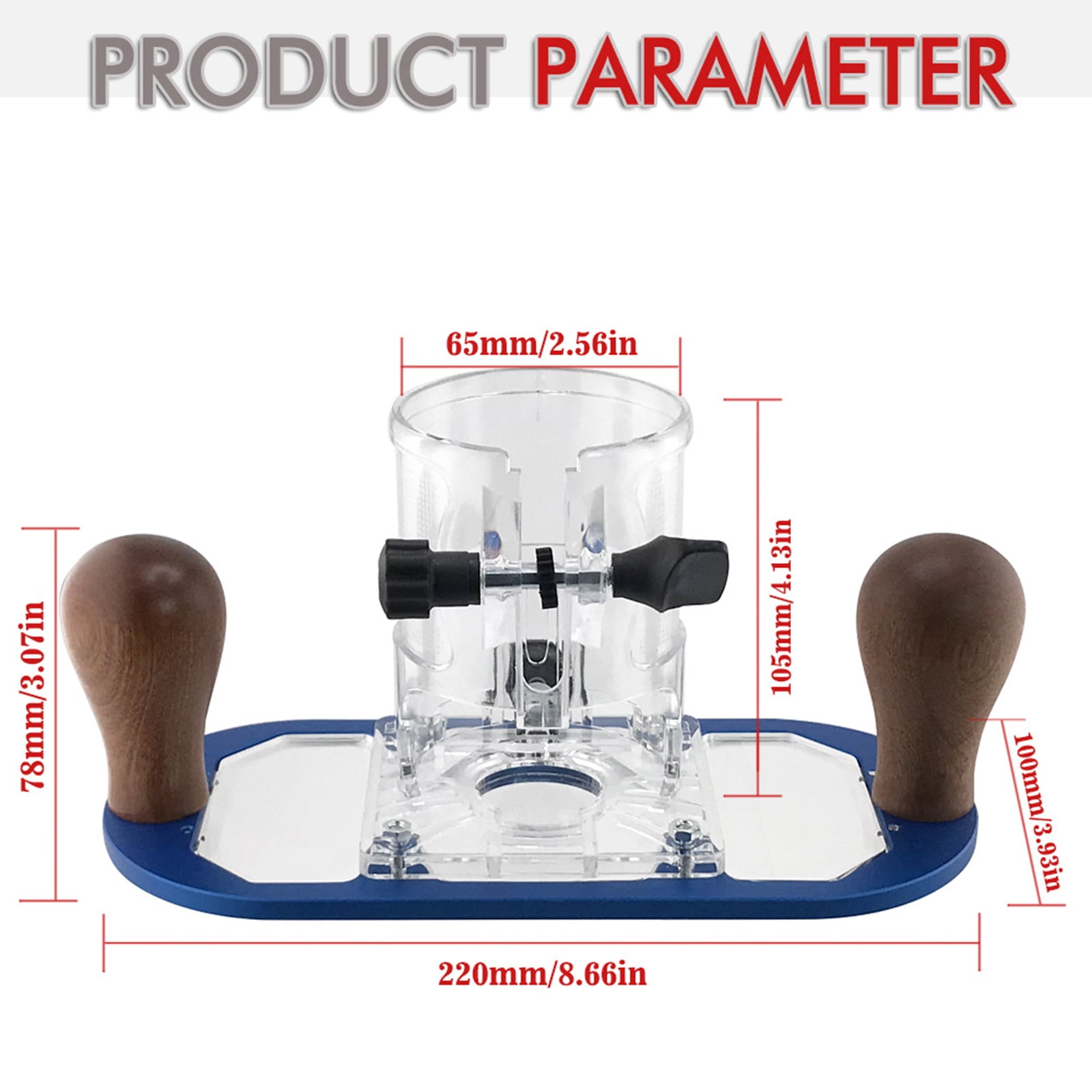 Professional Woodworking Router Base Stabilizers With Clear Cover Adjustable Blade Depth Durability Construction