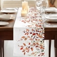 thumbnail image 3 of Table Runners 36 Inches Long Dress Scarves, Brown Eucalyptus Leaves Farmhouse Kitchen/Dining Table Runner, Short Coffee Tablerunners, Summer Botanical Watercolor 13x36 Inch, 3 of 9