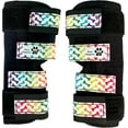 thumbnail image 2 of Dog Leg Braces by Paw Empire, Ultra Supportive with Metal Springs, Large, Rainbow Dog Bones, 2 of 6