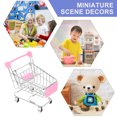 thumbnail image 4 of Modelo de escena de carrito de compras simulado, Mini adorno de escritorio, decoración en miniatura, adorno de mesa, juguete para niños, tamaño S (rosa), 4 of 6
