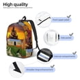 thumbnail image 4 of Bixox Fall Village Scenery Printing Canvas Backpack Lightweight Casual Travel Backpack School Backpack Fits 15.6 Inch Notebook, 4 of 5