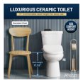 thumbnail image 5 of Garden 12 inch 2-pieces 1.28 GPF Siphon Elongated Ceramic Toilet in White Electric Bidet Seat with Auto Lid ADA Included, 5 of 12