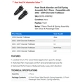thumbnail image 2 of Front Shock Absorber and Coil Spring Assembly Set 2 Piece - Compatible with 2002 - 2009 Chevy Trailblazer 2003 2004 2005 2006 2007 2008, 2 of 2
