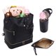 thumbnail image 2 of LEQUEEN - Bolso Grande de Piel Sintética para Pañales de Bebé con Cambiador, Mochila para Mamá, Mochila Escolar para la Vuelta a la Escuela, Color Negro, 2 of 8