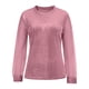 thumbnail image 2 of TaTaai Ladies Long Sleeve Round Neck Top Velvet Mesh Insert Blouse Solid Color Dressy Casual Evening Wear Gift, 2 of 6