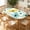 Aqua Poppy, variant on ARTSLION Elastic Tablecloth For Oval Tables, Waterproof Tablecover For Up To 42X68in Oval Table Cover, Dining Tablecover For Indoor And Outdoor, Holiday, Autumn Bloom