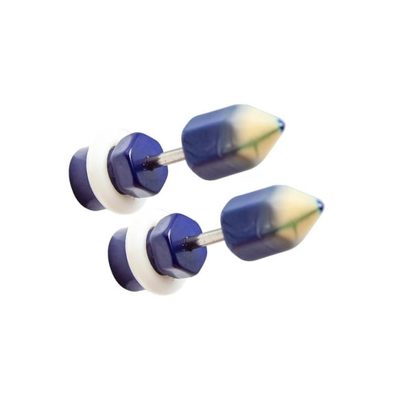 Acrylic Pencil Design Fake Cheater 16 Gauge Ear Plugs - 5 Colors Available