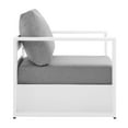 thumbnail image 3 of Modway Tahoe Outdoor Patio Powder-Coated Aluminum Armchair in White Gray, 3 of 8