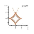 thumbnail image 3 of Silver Chain Necklace for Women – Rose Gold Over Silver Geometric Necklace with Sparkling Genuine 0.25 CTW White Diamonds – Chic, Stunning Silver Statement Necklace Gifts by JewelersClub, 3 of 5