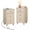 Light Beige, variant on Set of 2 Farmhouse End Table with Charging Station, White Wood Side Table with Drawer & Storage Cabinet, Nightstand with Power Outlets & USB Ports for Living Room Bedroom