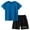 Blue, variant on NAISIBABY Boy's Active Shorts Set 2-Piece, Short Sleeve T-Shirt and Gym Shorts Kids Basketball Clothes Black 8-9T