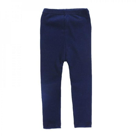 

Moresave Kids Clothes Baby Girls Spring Winter Warm Candy Colors Leggings Pencil Pants Ankle-length Skinny Legging Trouser Dark Blue 90