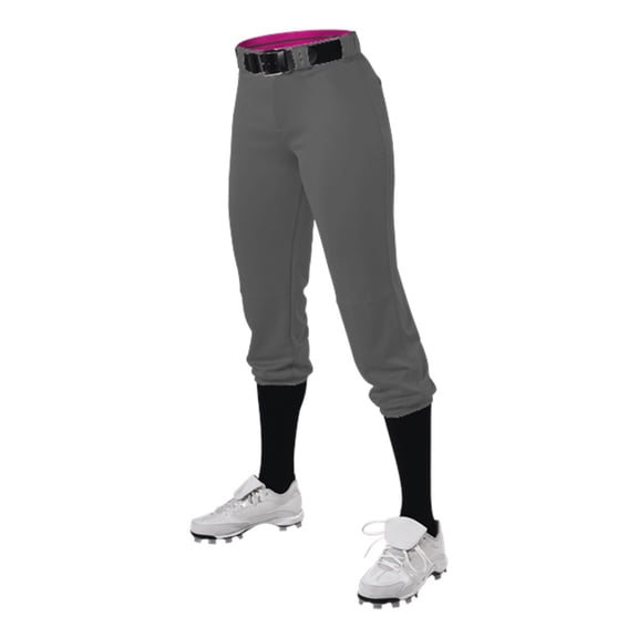 Alleson Athletic Girls' Belted Speed Premium Fastpitch Pants Size S Color Greys