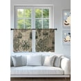 thumbnail image 4 of Retro Medieval Sheer Curtains 2 Panels Set Map Octopus Nautical Lihgt Filtering Rod Pocket Voile Drape, Semi Sheer Window Curtains for Bedroom Living Room, 52"x54", 4 of 5