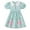 AB90 Light Green, variant on Tisuna Cute Dress For Girls Toddler Floral Print Short Sleeve Lapel Collar Dresses Fashion Breathable Baby Princess Summer Dress Light Green Size 2-3 Years