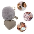 thumbnail image 3 of Unique Bargains 1 Pc Fashionable Heart Handbag Charm Decorative Keychain Gray Gold Tone, 3 of 5