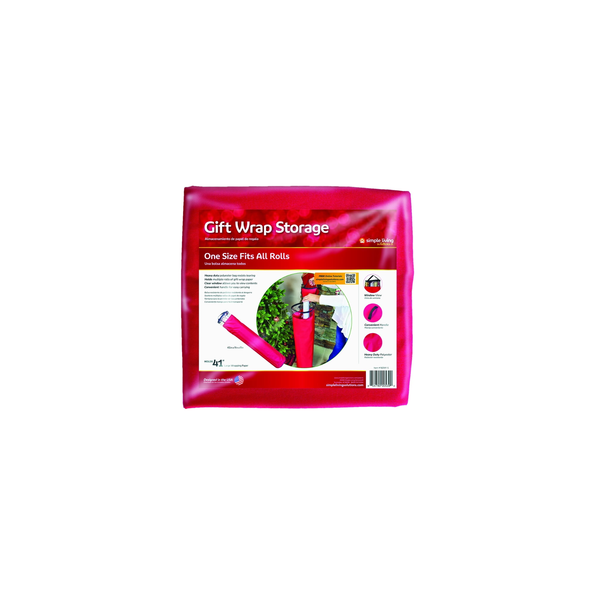 Simple Living Solutions Gift Wrap Storage Tube - Pack of 8