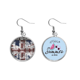 thumbnail image 1 of Londres Reino Unido Inglaterra la bandera de la Union Jack marca ilustración patron Pendientes de sandía verano lóbulo desgaste Unbranded M, 1 of 3
