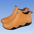 thumbnail image 2 of Dasayo Waterproof Boots for Women Rain Ankle Orange Round Toe Low Top Non Slip Rainboots Shoes Women 43, 2 of 8