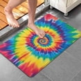 thumbnail image 4 of Colorful Rainbow Tie Dye Spiral Pattern Bathroom Rugs Mat,Non Slip Microfiber Bathroom Rug,Rubber Backing,Soft Bathroom Mats for Bathroom Floor,Tub and Shower,20x32in(50x80cm), 4 of 4