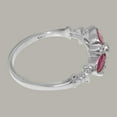 thumbnail image 4 of LBG British Made 10k White Gold Cubic Zirconia & Natural Ruby ring Womens Statement Ring - 33 size options - Size 11.75, 4 of 6