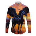 thumbnail image 5 of Camisas con estampado 3D de caballos para hombre, blusa informal de manga larga con botones, ropa de calle, camisa de playa de gran tamaño para hombre, 5 of 5