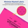 thumbnail image 5 of Avery Printable Rectangle Labels, Neon Magenta, 4" x 5", 80ct, 5 of 11