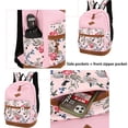 thumbnail image 4 of fastboy Oxford Cloth For Piece Blossom With Pencil Oxford Cloth With Lunchbox Bow Daypack For Primary Backpack 3 Set Floral Case type+4, 4 of 6