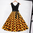 thumbnail image 3 of Vestido Midi ajustado de cintura alta para mujer, vestido sin mangas, línea A, dobladillo suelto, Retro, 50s, 60s, dama, fiesta de graduación, 3 of 6