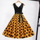 thumbnail image 4 of Vestido Midi ajustado de cintura alta para mujer, vestido sin mangas, línea A, dobladillo suelto, Retro, 50s, 60s, dama, fiesta de graduación, 4 of 7